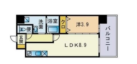 フラッツＧＥＮＫＡＩ602号室-間取り