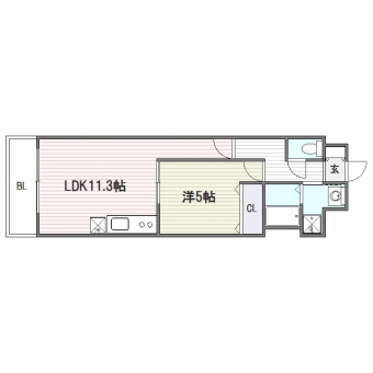 ＳＤマンション博多駅南701号室-間取り