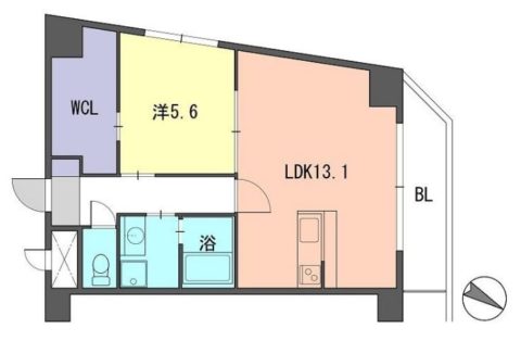 レジデンス住吉413号室-間取り