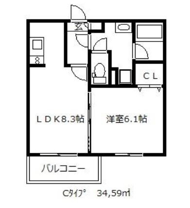 ビータコモダ博多903号室-間取り