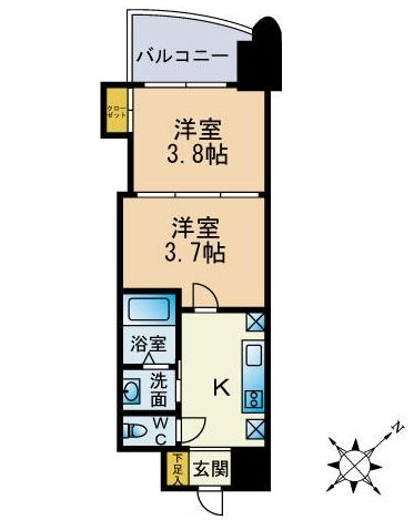 アリビオ博多駅北402号室-間取り