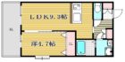 第34川崎ビル - 所在階***階の間取り図 10575