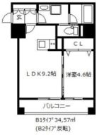 ビータコモダ博多 - 所在階 の間取り図