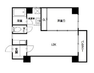 パグーロ東平尾2204号室-間取り