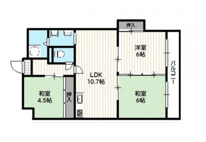 ワンマークス602号室-間取り