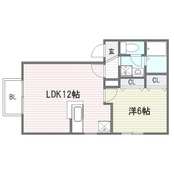 グリーンコーポ４番館202号室-間取り