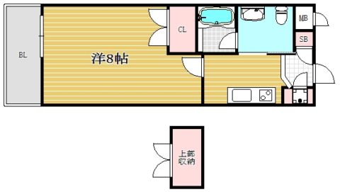 クレスティア天神サウス305号室-間取り