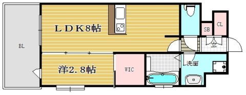 ネストピア六本松501号室-間取り