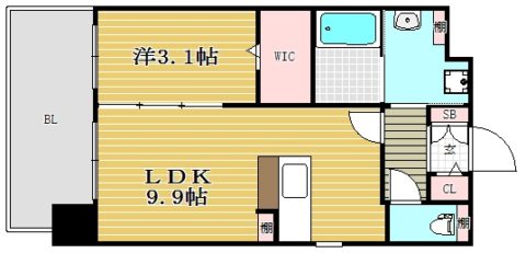 ヒルズ薬院302号室-間取り