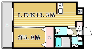 AVERIO住吉602号室-間取り