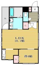 Attrante casa - 所在階***階の間取り図 10637