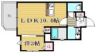 アクタス薬院テラス - 所在階***階の間取り図 10639