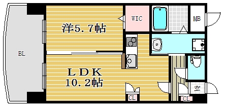 ピュア博多駅南弐番館202号室-間取り