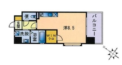 カーサ・エンペサール504号室-間取り