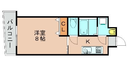 ロイヤル博多駅前507号室-間取り