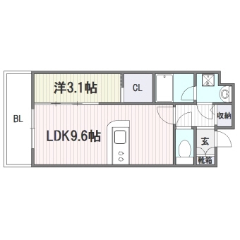 ルッシェ住吉502号室-間取り