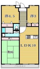 クニーヅ東那珂 - 所在階***階の間取り図 10662