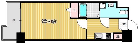 エンクレスト警固1106号室-間取り