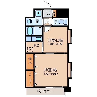 シャロームミキ601号室-間取り