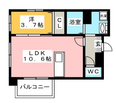 モンフレール東比恵603号室-間取り