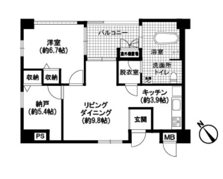 フェイズインネクスト山王503号室-間取り