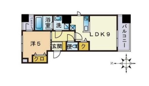 Ａden博多祇園町704号室-間取り