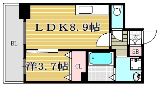 GRANDEUR住吉弐番館803号室-間取り