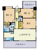 パークテラス香椎駅前 - 所在階 の間取り図