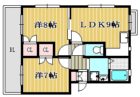 ボヌール別府 - 所在階 の間取り図