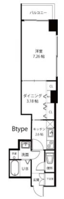 ソル・ド・中呉服1002号室-間取り