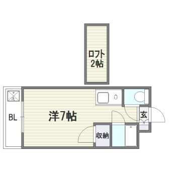 プラザ九大前II206号室-間取り