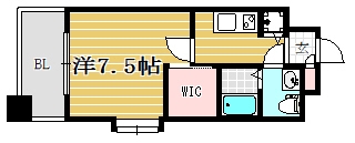 レジデンス箱崎706号室-間取り