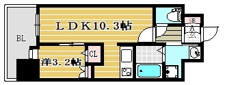 ラフレシーサ県庁口202号室-間取り