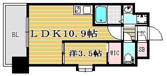 ラフレシーサ県庁口205号室-間取り