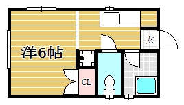 大神荘101号室-間取り