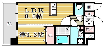 HGS山王南403号室-間取り