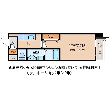 ベルパークII201号室-間取り