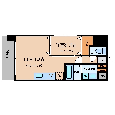 ベルファース博多東5012号室-間取り