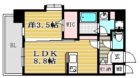 アンベリール薬院 - 所在階 の間取り図