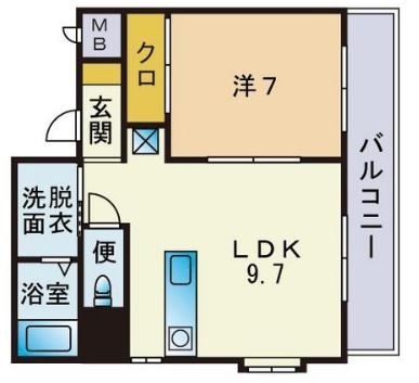 コンソラーテ薬院502号室-間取り