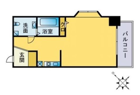 ライベストコート薬院201号室-間取り