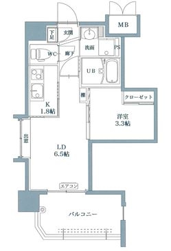 リアンシエルブルー薬院604号室-間取り