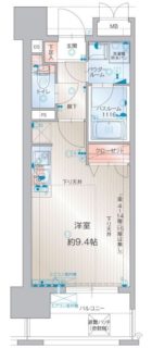 アクタス博多パークシティ - 所在階***階の間取り図 10846