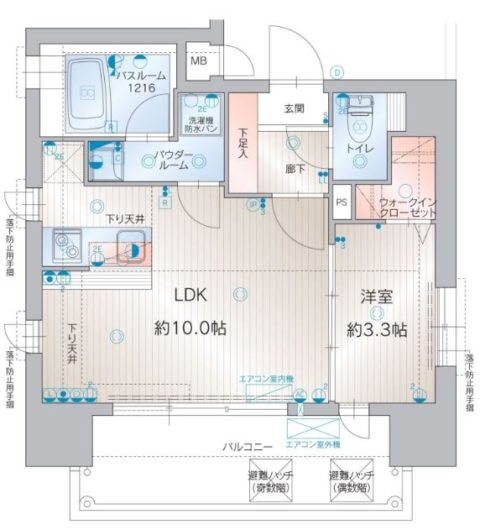 アクタス博多パークシティ705号室-間取り