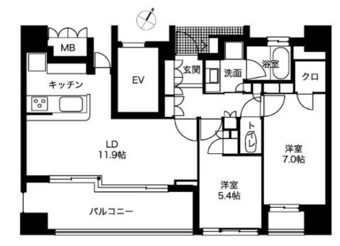 シティハウスけやき通り号室-間取り