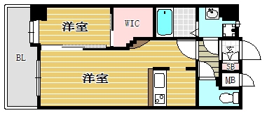 エンクレスト天神Ⅲ1105号室-間取り