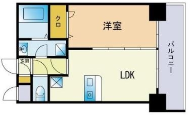 ラ　フォルトゥーナ姪浜806号室-間取り