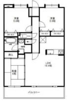 アンピール東公園Ⅱ - 所在階***階の間取り図 10866