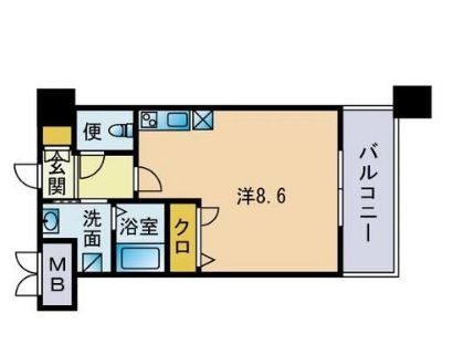 アンプルールベトン吉塚南503号室-間取り