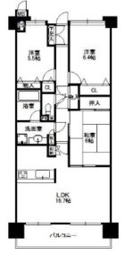 パークハウス姪浜駅前 - 所在階 の間取り図